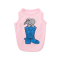 andblank Jelly Phant Western Sleeveless : Pink
