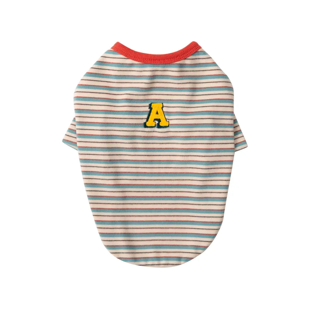 andblank A Stitch SoftWarm Stripe Short Sleeve : Ecru