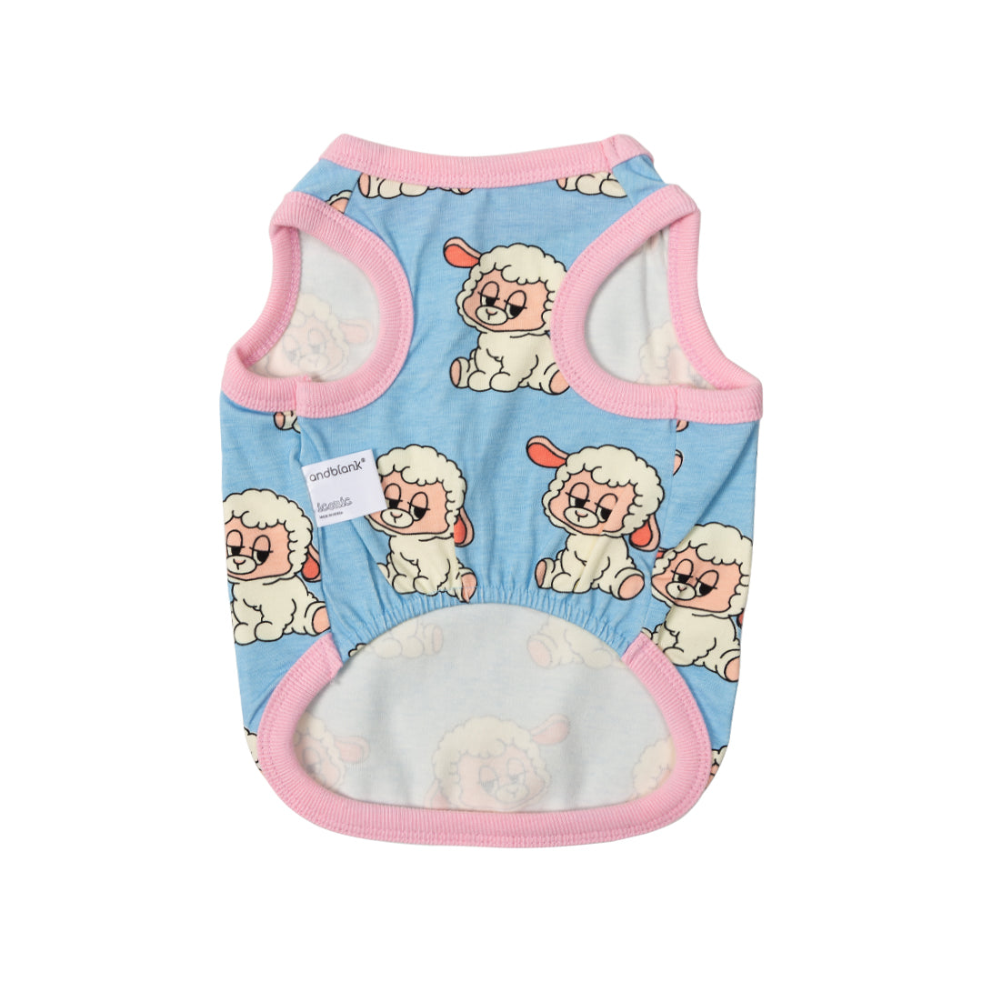 andblank Iconic Woolie Sleeveless : Sky Blue