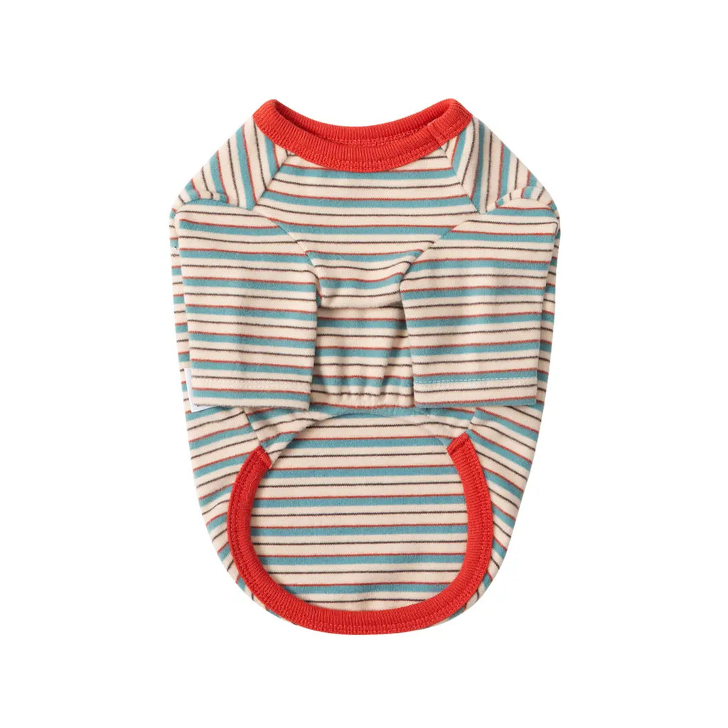 andblank A Stitch SoftWarm Stripe Short Sleeve : Ecru