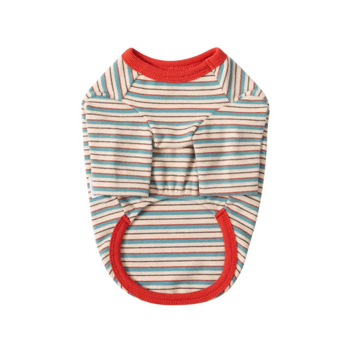 andblank A Stitch SoftWarm Stripe Short Sleeve : Ecru