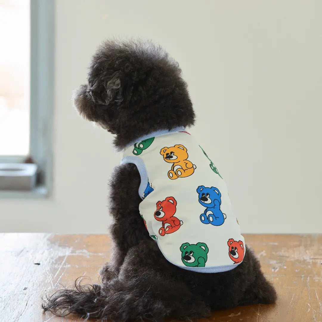 andblank Iconic Joy Bear Sleeveless : Rainbow