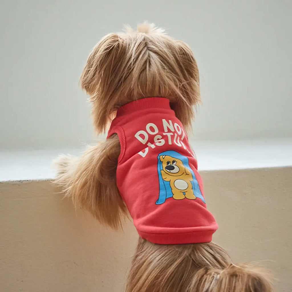 andblank Joy Bear Sleeveless Sweatshirt: Tangerine