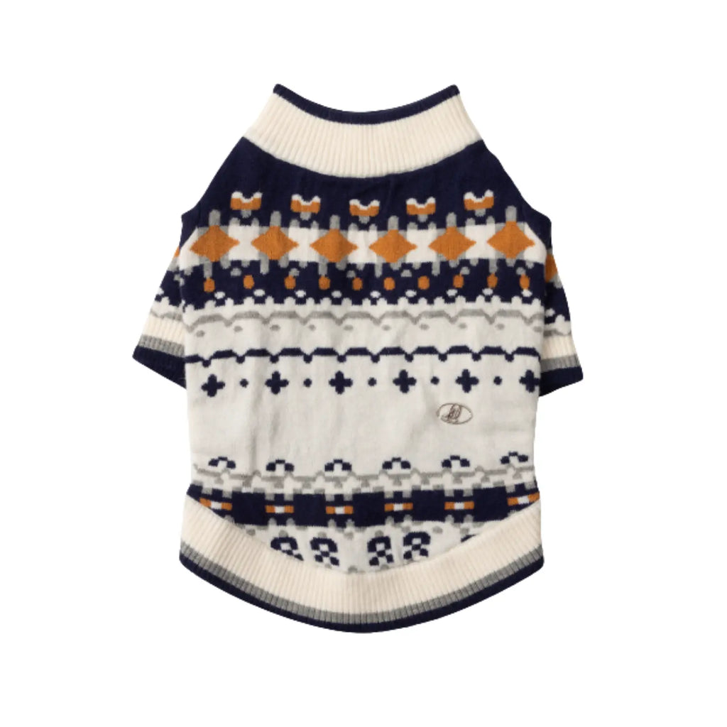 [andblank X urago] Jacquard Nordic Knit: Ivory