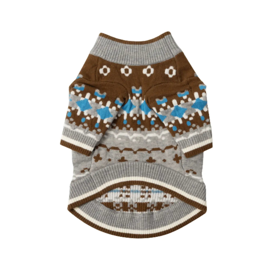 [andblank X urago] Jacquard Nordic Knit: Grey