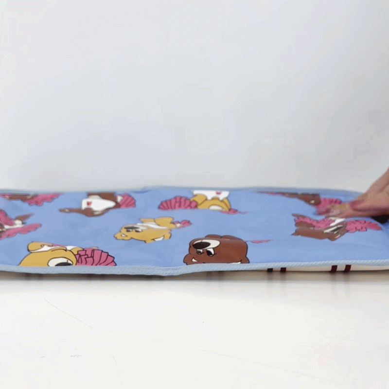 andblank Joy Bear Stripe Reversible Cool Mat