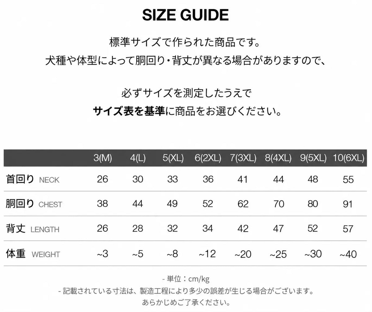 サイズチャート