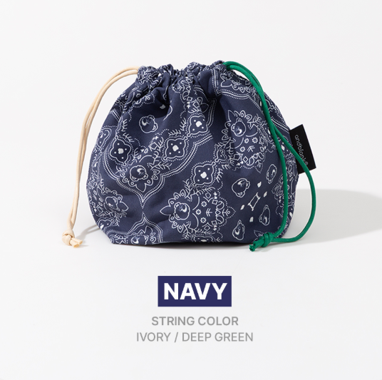 andblank Joy Bear Bandana String Pouch