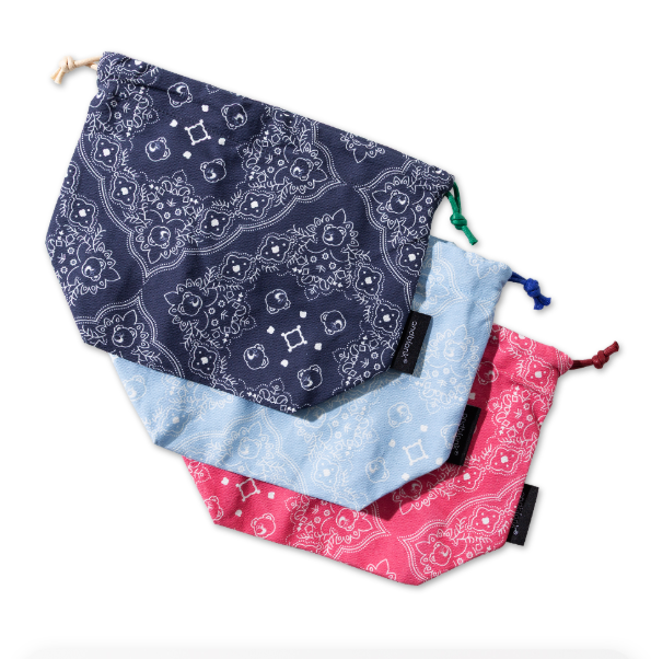 andblank Joy Bear Bandana String Pouch